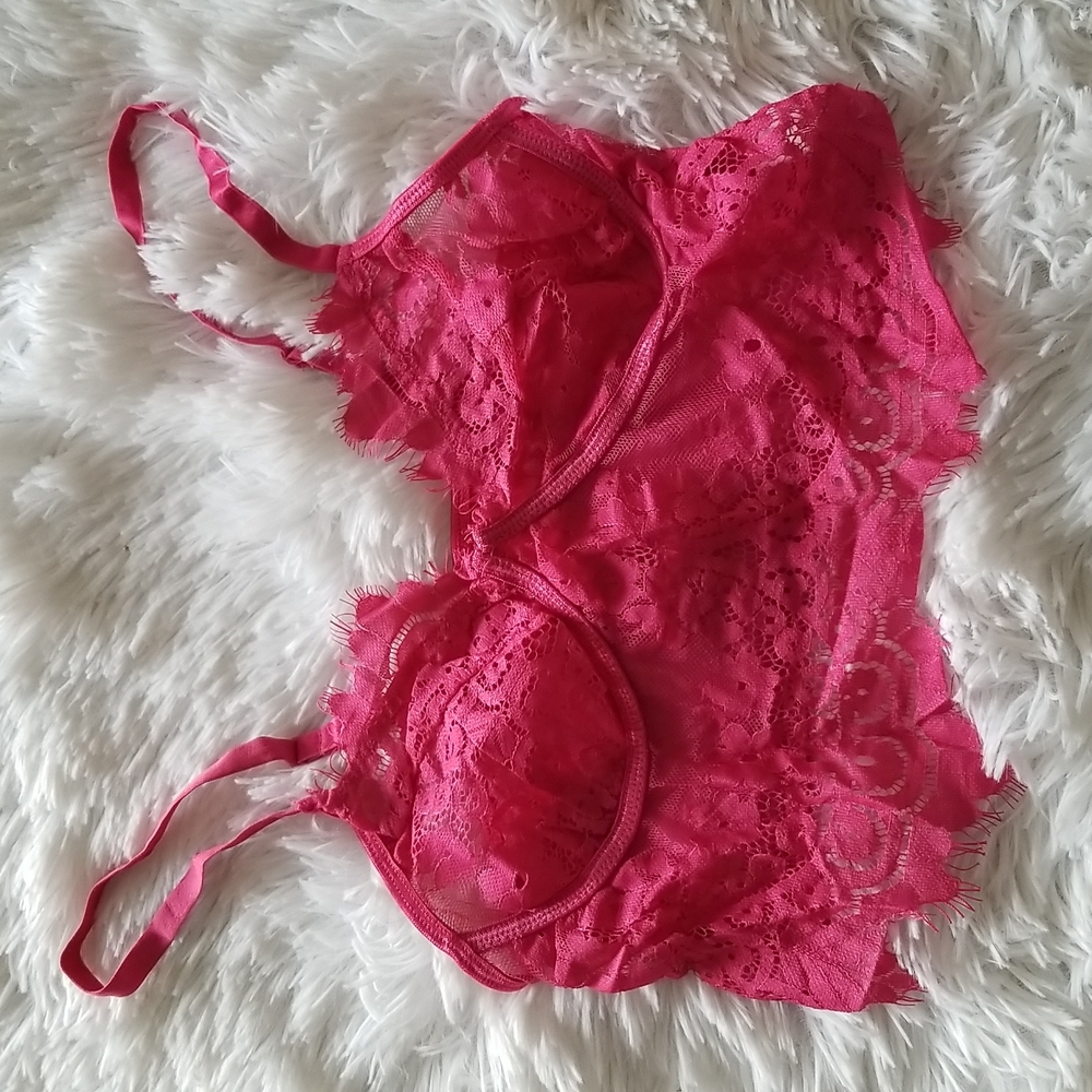 Pink Lace Bralette